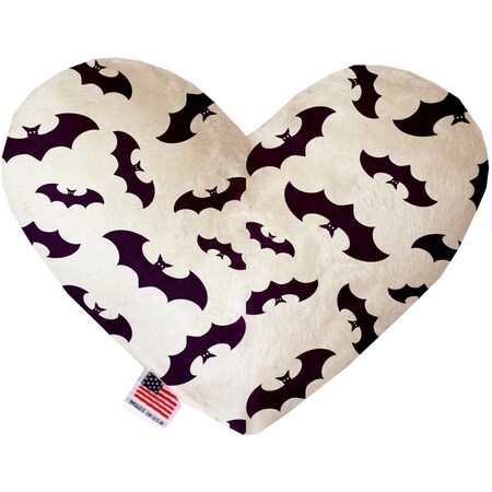 Mirage Pet Products Purple Bats Canvas Heart Dog Toy 8 in. 1352-CTYHT8